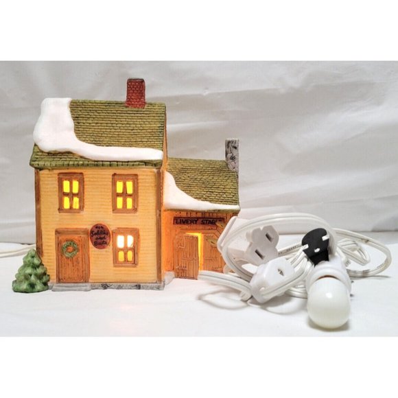 Department 56 Other - Vintage Dept 56 New England Village Series LIVERY STABLE & BOOT SHOP #65307